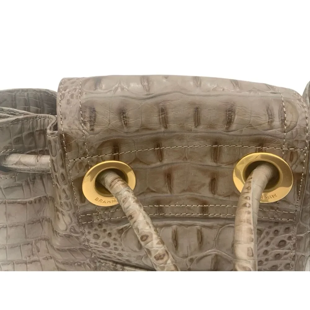Brahmin Pecan Melbourne leather backpack